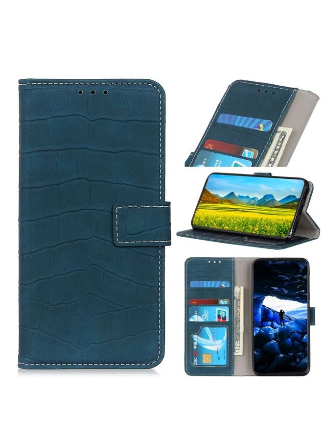 HuHa - Case Cover For For Sony Xperia Ace II Crocodile Texture Horizontal Flip Leather Case with Holder & Card Slots & Wallet(Green) - Image 1