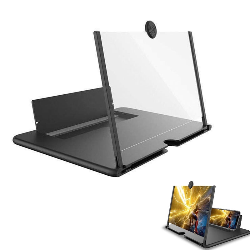 Mobile Viewing Magnifier - High Definition Screen Enlarger Built to Provide Clear, Large Display for Watching Films, Sports Events and Mobile Games Without Eye Fatigue (BIACK) - Image 1