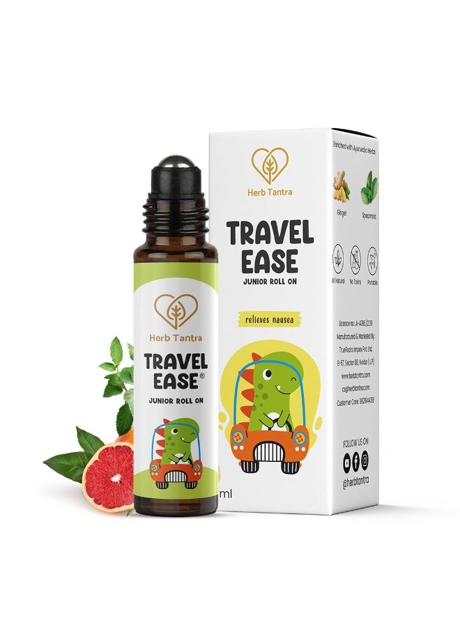 هيرب تانترا Travel Ease Motion Sickness Relief Junior Roll-On | يخفف من دوار السفر والدوخة والغثيان والقيء | 100٪ نقي وطبيعي | آمن للأطفال من عمر سنتين فما فوق | عبوة 9 مل، 1 قطعة - Image 1