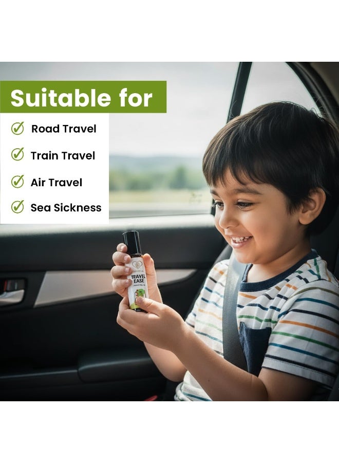 هيرب تانترا Travel Ease Motion Sickness Relief Junior Roll-On | يخفف من دوار السفر والدوخة والغثيان والقيء | 100٪ نقي وطبيعي | آمن للأطفال من عمر سنتين فما فوق | عبوة 9 مل، 1 قطعة - Image 5