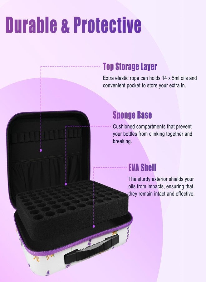 ZORETCO EVA Essential Oil Storage Carrying Case, 70 Bottles, Essential Oils Box for 5ml- 15ml Roller Bottles Travel Storage Organizer Bag with Labels & Bottle Opener for doTERRA & Young Living - Image 3