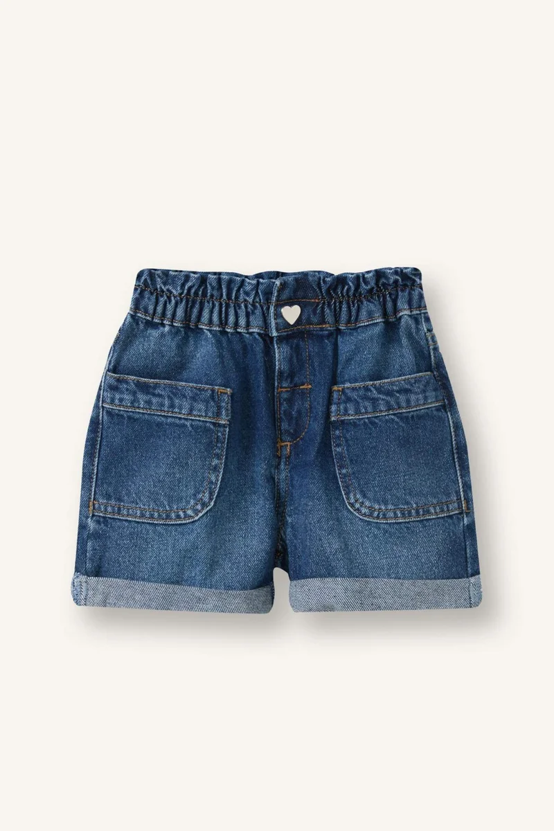 Defacto Baby Girl Paperbag Fit Paperbag Waist Shorts