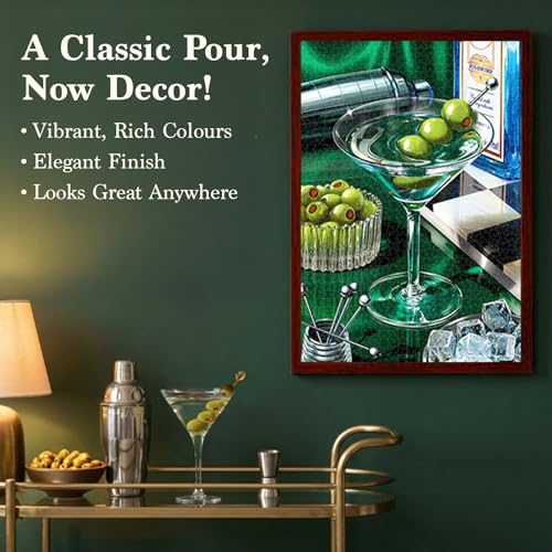 Gouda Games Jigsaw Puzzle 1000 Pieces - The Classic Martini, Cocktail Puzzle for Adults with Full-Size Poster, Includes Sorting Trays, Gifts for Cocktail Lovers, Finished Size 27.5" x 19.5" - Image 5