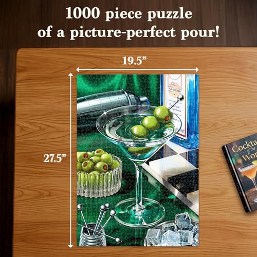 Gouda Games Jigsaw Puzzle 1000 Pieces - The Classic Martini, Cocktail Puzzle for Adults with Full-Size Poster, Includes Sorting Trays, Gifts for Cocktail Lovers, Finished Size 27.5" x 19.5" - Image 2