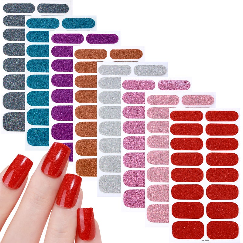 Zhengxiang Solid Glitter Nail Art Stickers - Image 3