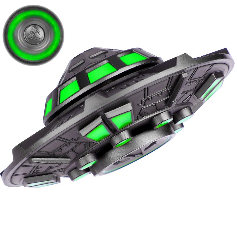 Anzmtosn Cool UFO Fidget Spinner Metal Glow in The Dark Luminous Spaceship Steel Spinner Gift for Kids Adults Stress Anxiety Relief Toy for Teens Finger Hand Spinner Desk Toy for Home Office Classroom - Image 4