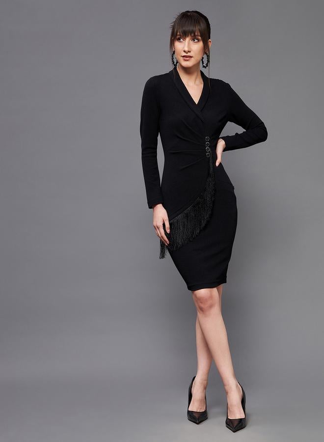 Miss Chase Fringe Detail Dress - Image 1