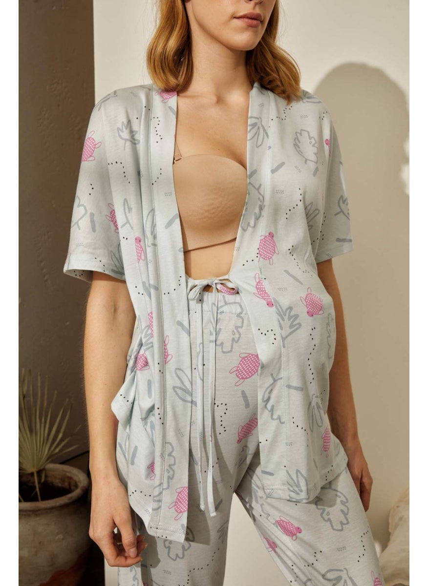 Women's Maternity Cotton Kimono Pajama Top - pzsku/Z5F53BDAC282E843DB587Z/45/_/1733940978/04f6a77a-1cd8-411f-98df-c4f54701b91f