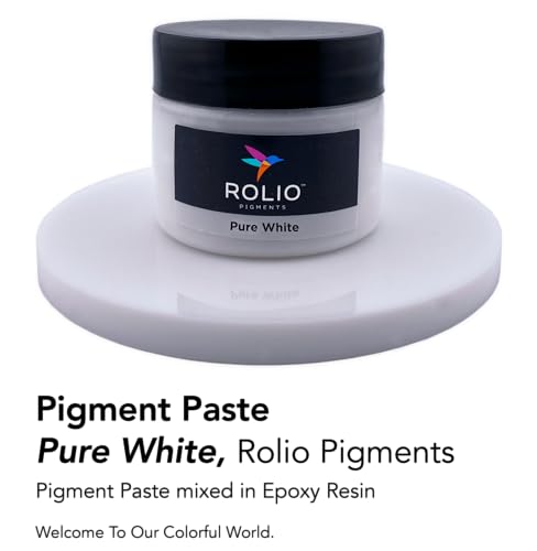 Rolio Pure White Pigment Paste for Epoxy Resin – 2oz Jar – Opaque White Epoxy Colorant, Resin Dye Paste, High-Intensity Pigment Paste for Art, Jewelry, Crafts, Tumblers & DIY Projects - Image 4