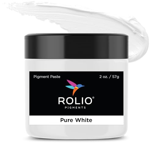 Rolio Pure White Pigment Paste for Epoxy Resin – 2oz Jar – Opaque White Epoxy Colorant, Resin Dye Paste, High-Intensity Pigment Paste for Art, Jewelry, Crafts, Tumblers & DIY Projects - Image 1