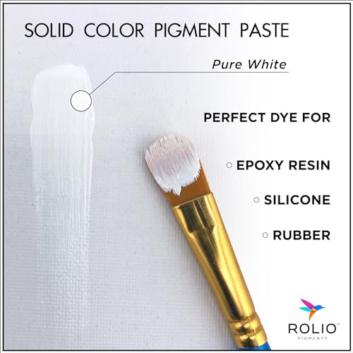 Rolio Pure White Pigment Paste for Epoxy Resin – 2oz Jar – Opaque White Epoxy Colorant, Resin Dye Paste, High-Intensity Pigment Paste for Art, Jewelry, Crafts, Tumblers & DIY Projects - Image 2