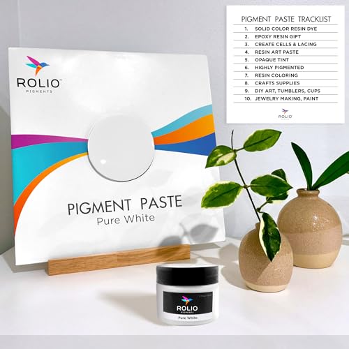 Rolio Pure White Pigment Paste for Epoxy Resin – 2oz Jar – Opaque White Epoxy Colorant, Resin Dye Paste, High-Intensity Pigment Paste for Art, Jewelry, Crafts, Tumblers & DIY Projects - Image 3