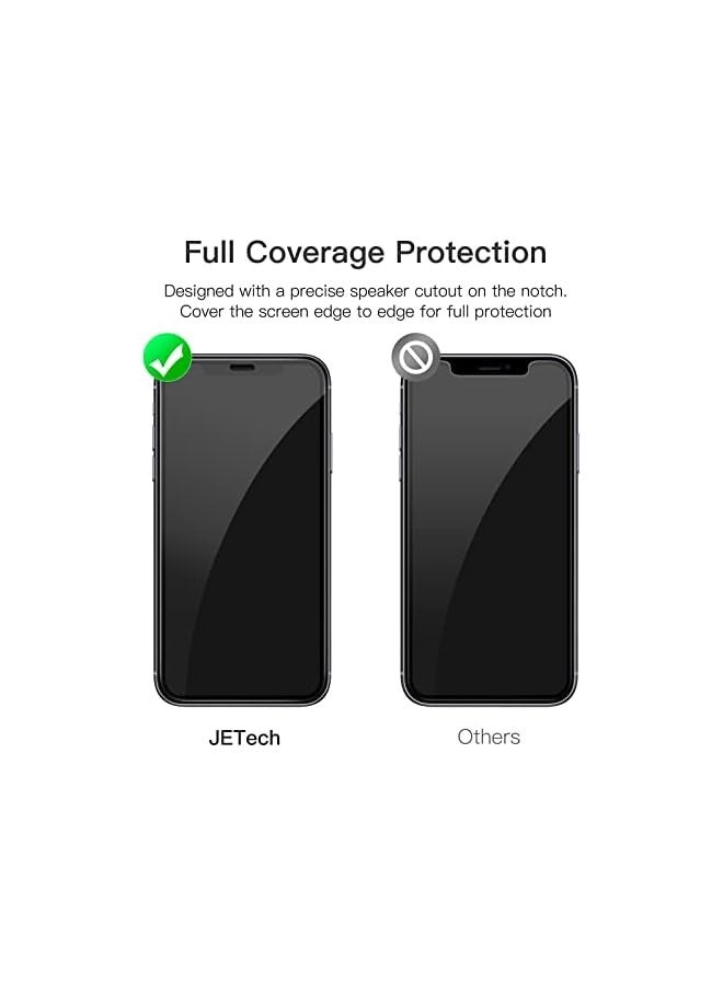 Jetech Full Coverage Screen Protector for iPhone 11/iPhone XR 6.1-Inch, Black Edge, 9H Tempered Glass Film Case-Friendly, HD Clear, 3-Pack - Image 2