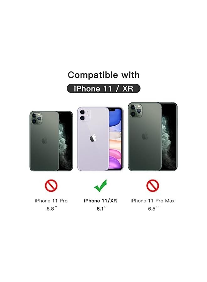 Jetech Full Coverage Screen Protector for iPhone 11/iPhone XR 6.1-Inch, Black Edge, 9H Tempered Glass Film Case-Friendly, HD Clear, 3-Pack - Image 3
