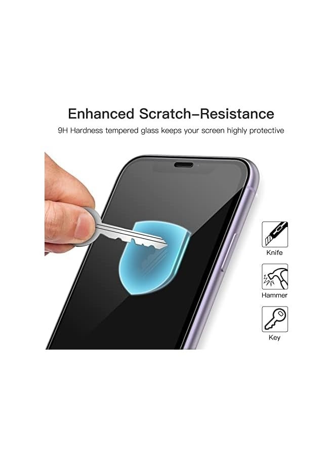 Jetech Full Coverage Screen Protector for iPhone 11/iPhone XR 6.1-Inch, Black Edge, 9H Tempered Glass Film Case-Friendly, HD Clear, 3-Pack - Image 4