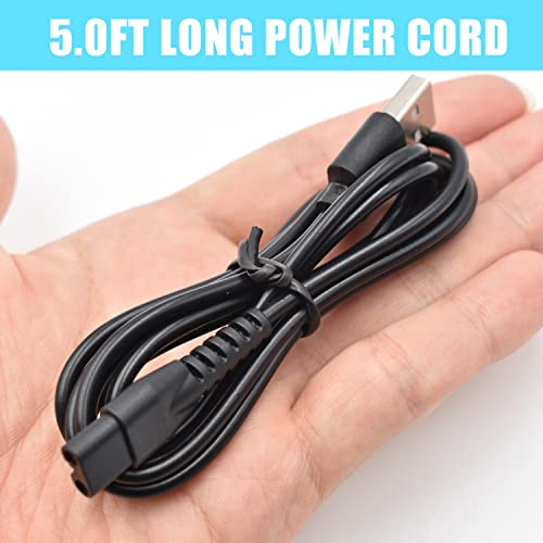 BOEEA Charger Fit for Manscaped Lawn Mower 3.0/2.0 Electric Groin Hair Trimmer Replacement Charging Cable Power Cord Adapter（Wall Adatper+USB Cable） - Image 3