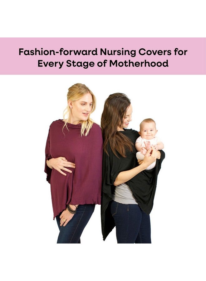 Bamboobies Nursing Cover for Breastfeeding - Ultra-soft, Lightweight - Multi-use - One Size, Black Poncho. - Image 4