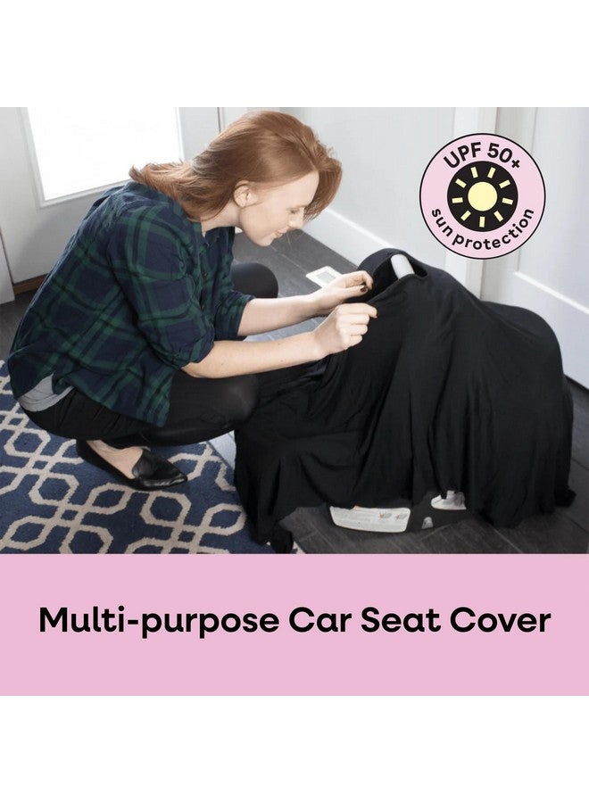 Bamboobies Nursing Cover for Breastfeeding - Ultra-soft, Lightweight - Multi-use - One Size, Black Poncho. - Image 3