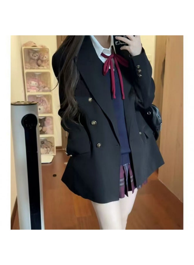 Japanese Genuine Jk Uniform College Style School Supply Suit Suit Full Autumn And Winter Black Suit Student Jacket Female