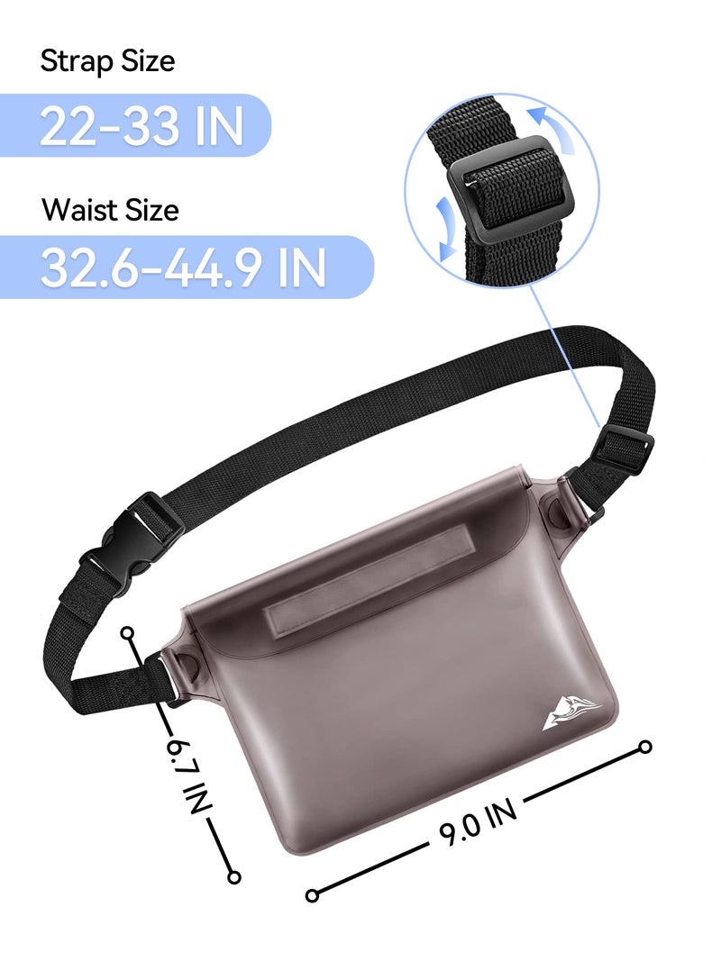 HEETA Waterproof Fanny Pack, Waterproof Pouch Dry Bag 2/3/4 Pack for Phone, Adjustable Waist Strap and Screen Touch Sensitive for Swimming Kayaking Boating Beach Fishing Diving Surfing Accessories - Image 4