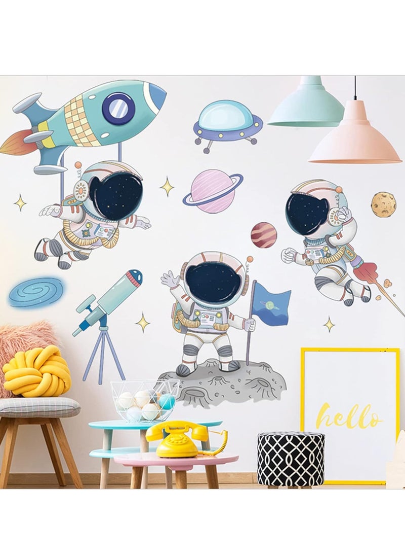 Astronaut Wall Stickers,Outer Space Stars Wall Decals,DIY Removable Large Wall Art Decoration,Peel and Stick,for Kids Baby Boys Girls Playroom Bedroom Decor - pzsku/Z5F53F77F147A9EB81C43Z/45/_/1731234560/3ec8d29b-60c1-430c-b6ba-09771b996366