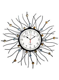 Nautical King Iron Wall Clock Antique Style Art Unique 20 inch dial 8 inch Colour Black Beautiful Latest Flower Stylish Design for Home & Office Decor Metal Glass