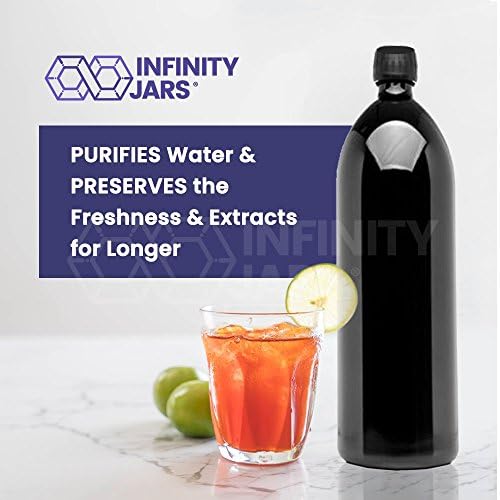 Infinity Jars 1 Liter Ultraviolet Glass Water Bottle – Airtight, Leak-Proof, Smell-Proof Dark Glass Bottle, Preserves Freshness – Durable & Reusable for Water, Juice, Oil, Kombucha, Vinegar - Image 3