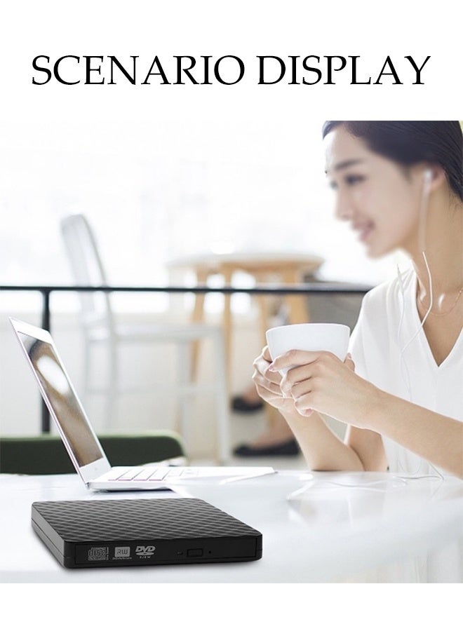 DUNISO Super Ultra Slim Portable DVD Drive with USB 3.0,External Drive with DISC Support , CD/DVD Burner & Reader for Laptops & Desktops (Black) - Image 4
