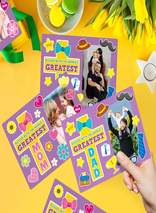 BeYumi Religious Picture Frame Craft - 28Pcs Father's Day Religious Photo Frame Craft Kit for Kids DIY Cross Picture Holder Christian Sunday School Classroom Home Father's Day Gift Set Fun Activities - Image 4