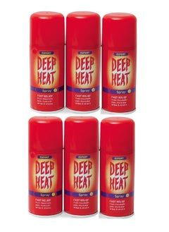 DEEP HEAT Fast Relief Spray 6x150ml 