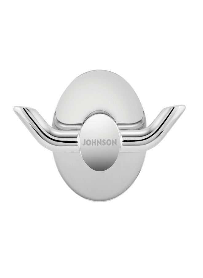 Johnson Bathrooms Johnson Delta Zinc + Aluminium Alloy Robe Hook | Cloth - Towel Hanger | Chrome Colour | T1353C - Image 3