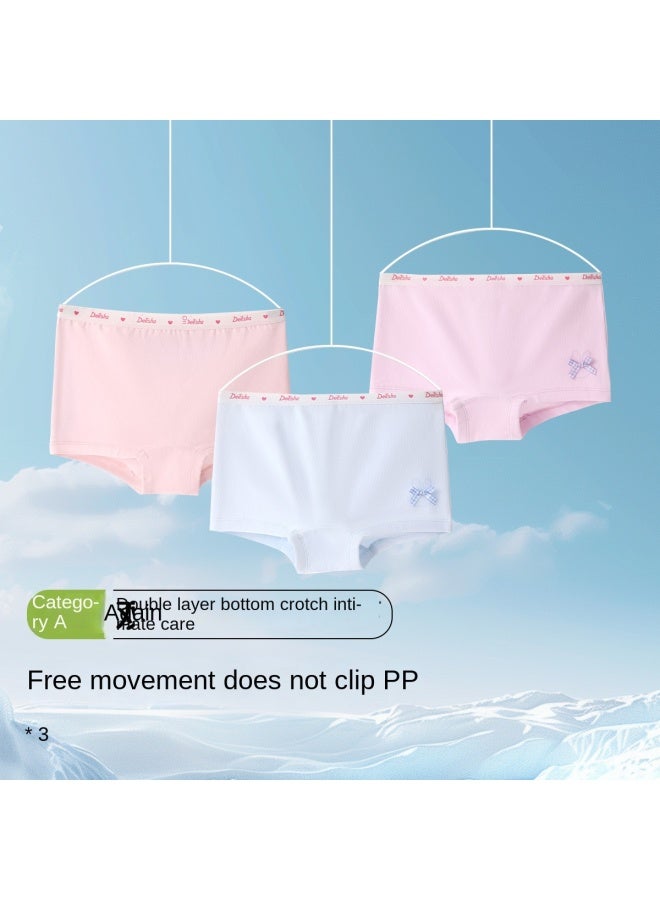 DEESHA Cotton Class A 3-pack Girls' Underwear, Soft Breathable Cotton Briefs, Growth Stage Children's Panties - Image 3
