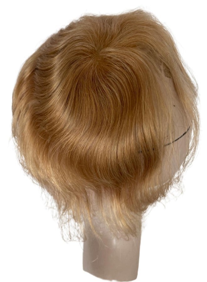 Voloria Bald Spot Hair Patch Toupee for Men 3.15x3.15inches Full PU Skin Base Cover-up Hair Patches Pieces Human Hair Topper Reaplcement Systems Hairpiece #21 Ash Blonde Color - Image 4