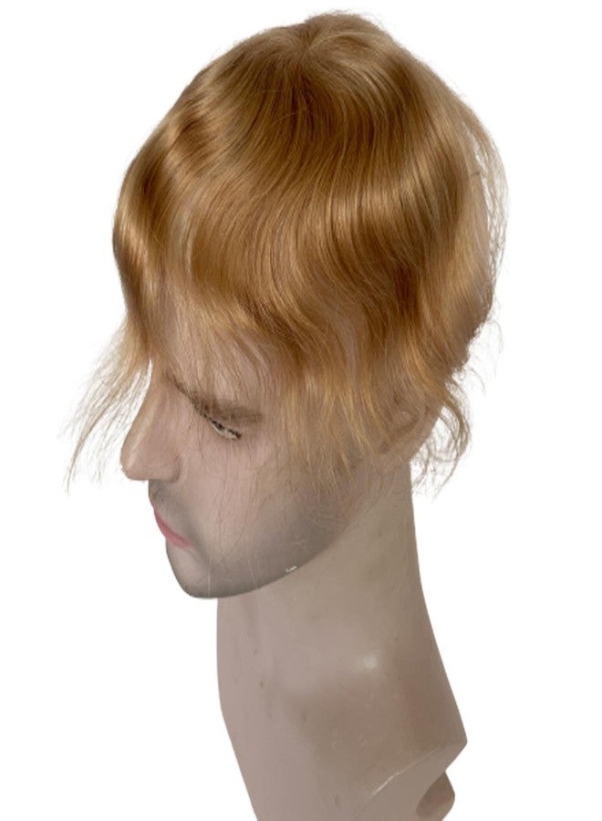 Voloria Bald Spot Hair Patch Toupee for Men 3.15x3.15inches Full PU Skin Base Cover-up Hair Patches Pieces Human Hair Topper Reaplcement Systems Hairpiece #21 Ash Blonde Color - Image 3