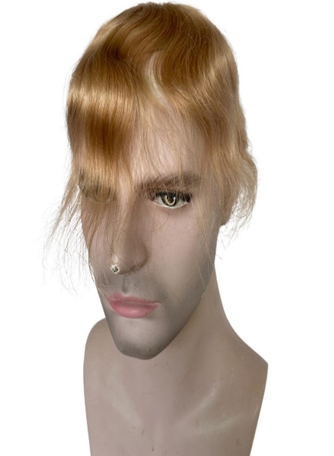 Voloria Bald Spot Hair Patch Toupee for Men 3.15x3.15inches Full PU Skin Base Cover-up Hair Patches Pieces Human Hair Topper Reaplcement Systems Hairpiece #21 Ash Blonde Color - Image 2