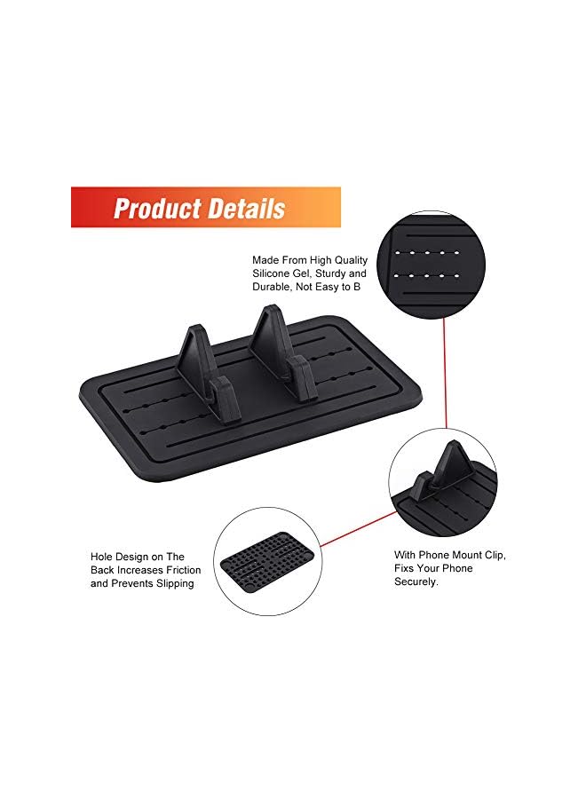 Keenso Car Phone Holder Pad Mat Dashboard, Anti-slip Stand Cell Phone Mount Holder Dash Width Adjustable for Any Smartphone iPhone GPS Table - Image 4