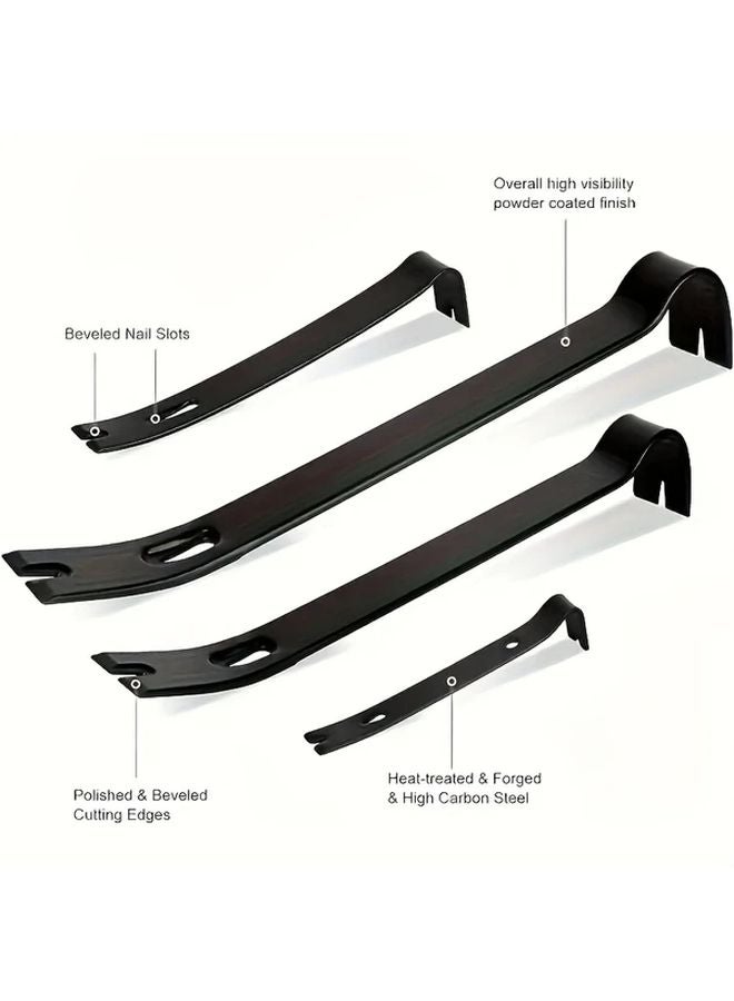 15 Inch Heavy Duty Flat Pry Bar Nail Puller Utility Claw Bar High Carbon Steel Tool - Image 3