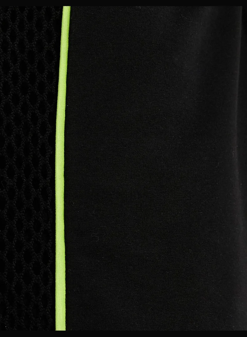 KOTON Neon Striped Elastic Waist Shorts