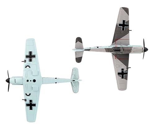Postage Stamp Daron Series Collectible Bf109 Adolf Galland 187 DieCast Metal WWII Fighter Plane Model with Display Stand for Ages 14 - Image 5