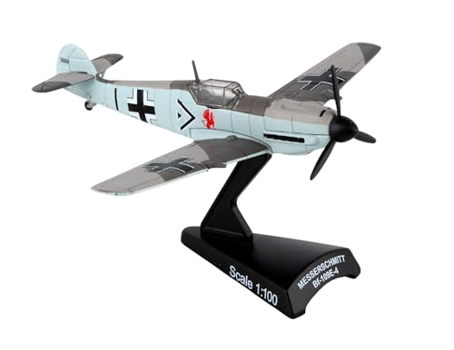 Postage Stamp Daron Series Collectible Bf109 Adolf Galland 187 DieCast Metal WWII Fighter Plane Model with Display Stand for Ages 14 - Image 1