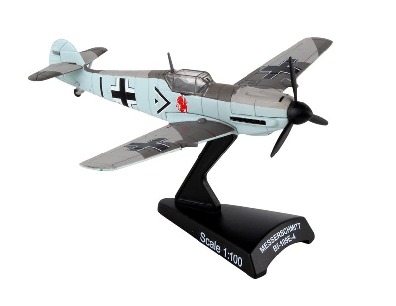 Postage Stamp Daron Series Collectible Bf109 Adolf Galland 187 DieCast Metal WWII Fighter Plane Model with Display Stand for Ages 14 - Image 4