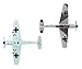 Postage Stamp Daron Series Collectible Bf109 Adolf Galland 187 DieCast Metal WWII Fighter Plane Model with Display Stand for Ages 14 - Image 3