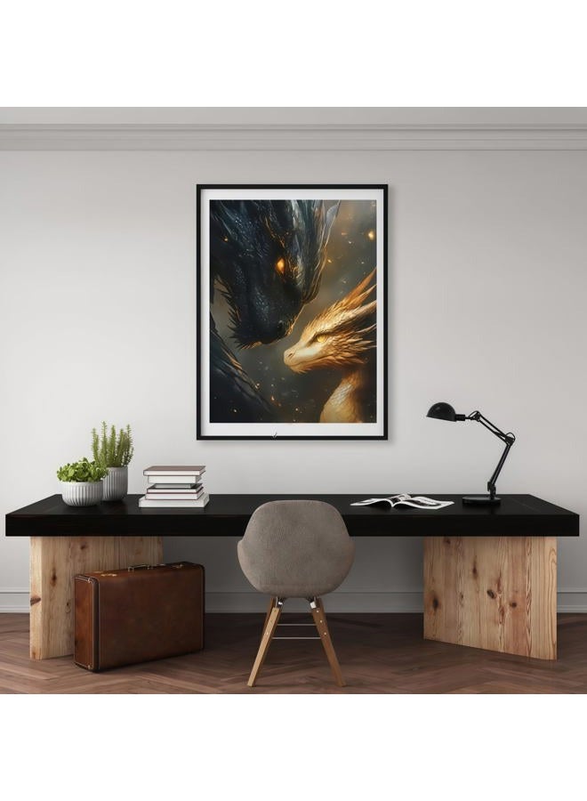 BYGFHLYW 5D Diamond Painting Kits for Adults, Black Golden Dragons Diamond Art Kits for Adults Beginner, DIY Full Drill Diamond Dot Gem Painting for Home Wall Decor 12x16 inch - Image 4