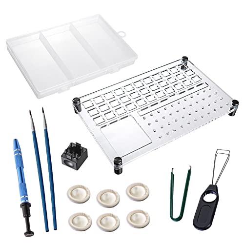 Gliging Switch Tester Switch Opener Acrylic Lube Station DIY Double-Deck Removal Platform Keycaps Puller for Custom Gateron Cherry Mechanical Keyboard Switch Films(Lubrication Kit B) - Image 1