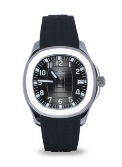 Fitron Men’s Wrist Watch with Stainless Steel Case, Black Rubber Strap and Black Dial with Date  - Image 1
