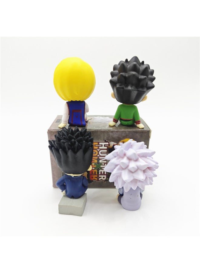 Full-time Hunter Sitting Team Q Edition Sitting Posture Blind Box Doll Little Jieqi Toy Model Ornaments-Color:Boxed - 4 Types Of Full-time Hunters In Sitting Position (about 5cm/120g)  - Image 4
