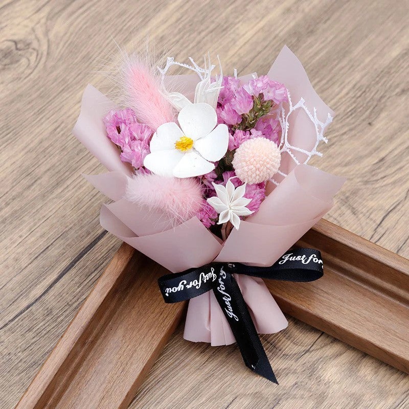 Bluejw Small Natural Dried Flower Arrangement - Mini Dried Plants Bouquet for Wedding Party, Holiday Gift, Car Decor - Image 1