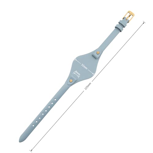 SANDEIN Watch Band Compatible with Fossil, Women 8mm Soft Leather Replacement Wrist Strap for Fossil ES3077 ES3148 ES3262 and ES4119 ES4176 Series Watch Straps (Aqua Blue + Golden Buckle) - Image 4