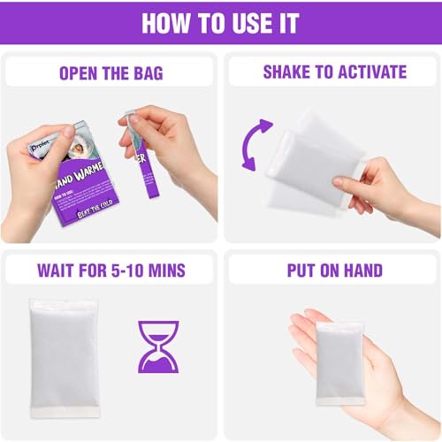 Prplet Hand Warmer Patches Pack of 5 | 8+ Hrs Heat | Winter Travel Camping Trekking Essentials & Accessories | Outdoor for Men, Women & Kids | Eco-Friendly Disposable (Hand Warmer (Pack of 5 Pair)) - Image 2