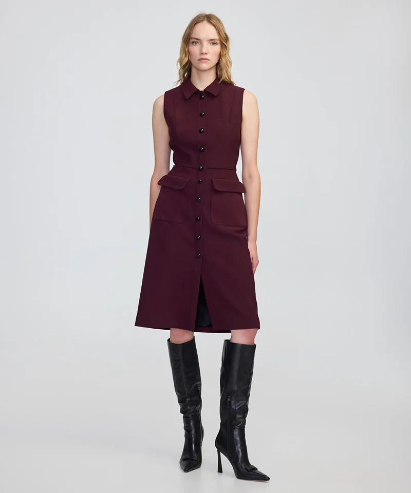 Ipekyol Contrast Button Midi Dress